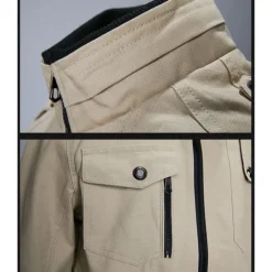 Hot OUKU Men's Bomber Jacket Military Tactical Jacket Outdoor Windproof Ventilation Breathable Multi-Pockets Spring Autumn Jacket Raincoat Hunting Military Training Black Red Blue