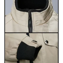 Hot OUKU Men's Bomber Jacket Military Tactical Jacket Outdoor Windproof Ventilation Breathable Multi-Pockets Spring Autumn Jacket Raincoat Hunting Military Training Black Red Blue