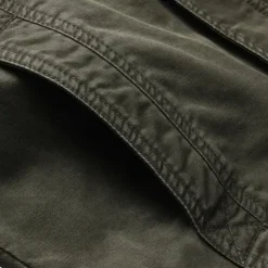 New OUKU Men's Bomber Jacket Varsity Jacket Tactical Jacket Casual Wearable Multi Pocket Spring Fall Winter Military Military Style Stand Collar Regular Cotton Black Khaki Army Green Jacket