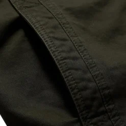 New OUKU Men's Bomber Jacket Varsity Jacket Tactical Jacket Casual Wearable Multi Pocket Spring Fall Winter Military Military Style Stand Collar Regular Cotton Black Khaki Army Green Jacket