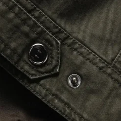 New OUKU Men's Bomber Jacket Varsity Jacket Tactical Jacket Casual Wearable Multi Pocket Spring Fall Winter Military Military Style Stand Collar Regular Cotton Black Khaki Army Green Jacket