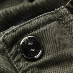 New OUKU Men's Bomber Jacket Varsity Jacket Tactical Jacket Casual Wearable Multi Pocket Spring Fall Winter Military Military Style Stand Collar Regular Cotton Black Khaki Army Green Jacket