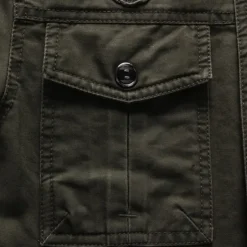 New OUKU Men's Bomber Jacket Varsity Jacket Tactical Jacket Casual Wearable Multi Pocket Spring Fall Winter Military Military Style Stand Collar Regular Cotton Black Khaki Army Green Jacket