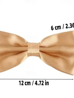Discount OUKU Men's Bow Tie Modern Contemporary Office / Business Traditional / Classic Bow Solid / Plain Color Formal Evening Date Quinceañera & Sweet Sixteen Apricot