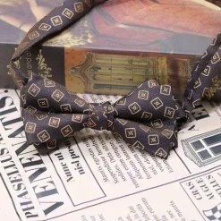 New OUKU Men's Bow Tie Modern Contemporary Sexy Plaid / Striped / Chevron / Round Wedding Party Daily Wear