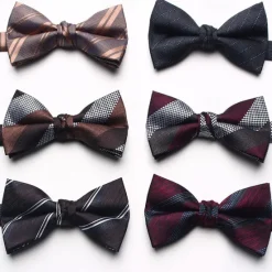 Discount OUKU Men's Bow Tie Modern Contemporary Sexy Plaid / Striped / Chevron / Round Wedding Party Daily Wear