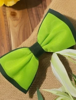 New OUKU Men's Bow Tie Office / Business Traditional / Classic Solid / Plain Color Formal Evening Date Quinceañera & Sweet Sixteen Green
