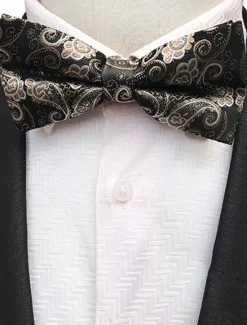 OUKU Men's Bow Tie Party Work Jacquard Formal Party Evening