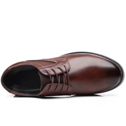 Sale OUKU Men's Brown Leather Oxford Shoes with Non-Slip Rubber Sole - Stylish and Comfortable Dress Shoes for Formal and Casual Wear