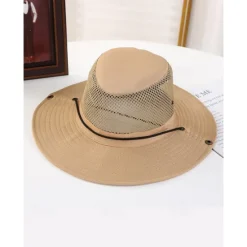 OUKU Men's Bucket Hat Sun Hat Fishing Hat Boonie hat Hiking Hat Black Dark Navy Cotton Mesh Wide Brim Stylish Casual Daily Outdoor clothing Holiday Plain UV Sun Protection Sunscreen