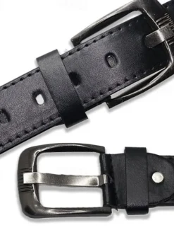 New OUKU Men's Buckle Waist Belt Casual Clothing Belt Black