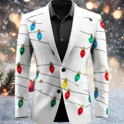 Outlet OUKU Men's bulb Long Sleeve Turndown Artistic Casual Party Evening Wear Daily Buttons 3D Print Multi Pocket
