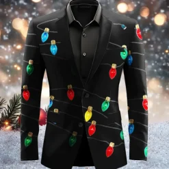Outlet OUKU Men's bulb Long Sleeve Turndown Artistic Casual Party Evening Wear Daily Buttons 3D Print Multi Pocket