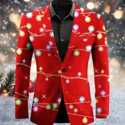 Outlet OUKU Men's bulb Long Sleeve Turndown Artistic Casual Party Evening Wear Daily Buttons 3D Print Multi Pocket
