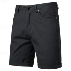 Outlet OUKU Men's Burmuda Shorts Work Shorts Golf Shorts Pocket Plain Comfort Breathable Knee Length Outdoor Business Fashion Casual Black White