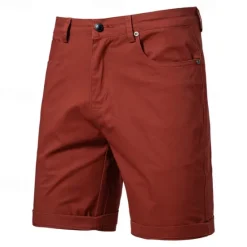 Outlet OUKU Men's Burmuda Shorts Work Shorts Golf Shorts Pocket Plain Comfort Breathable Knee Length Outdoor Business Fashion Casual Black White
