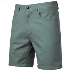 Outlet OUKU Men's Burmuda Shorts Work Shorts Golf Shorts Pocket Plain Comfort Breathable Knee Length Outdoor Business Fashion Casual Black White