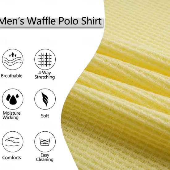 OUKU Men's Business Polo Golf Shirt Work Casual Lapel Classic Short Sleeve Basic Modern Color Block Patchwork Button Spring & Summer Regular Fit Light Yellow milk white khaki Gray Business Polo