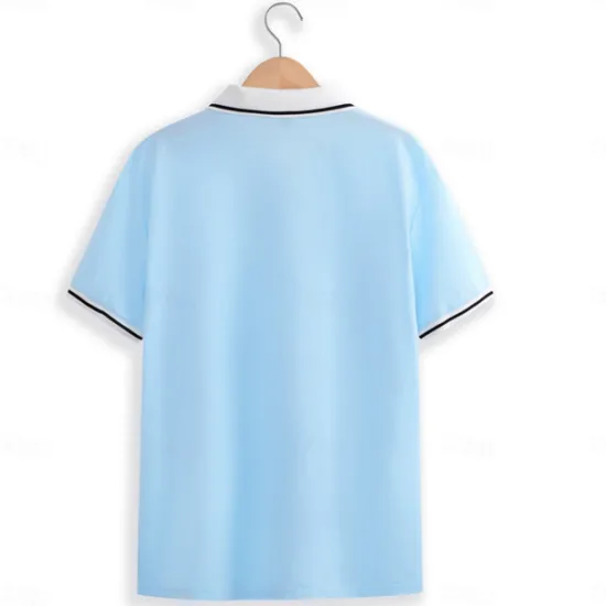 Hot OUKU Men's Business Polo Pique Polo Shirt Business Casual Ribbed Polo Collar Classic Short Sleeve Color Block Patchwork Embroidered Summer Spring & Fall Black Dark Red Navy Blue Royal Blue Light Blue Grey