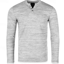 Online OUKU Men's Button T Shirt Henley Shirt Tee Top Long Sleeve Shirt Long Sleeve Henley Summer Plain Fashion Designer Basic Vacation Street Going out Black White Blue Top Tee for Men