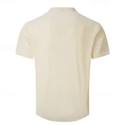 New OUKU Men's Button T Shirt T Shirt Henley Shirt Tee Short Sleeve Henley Summer Spring Plain Fashion Designer Basic Buttons Vacation Street Going out Apricot Black White Top Tee for Men