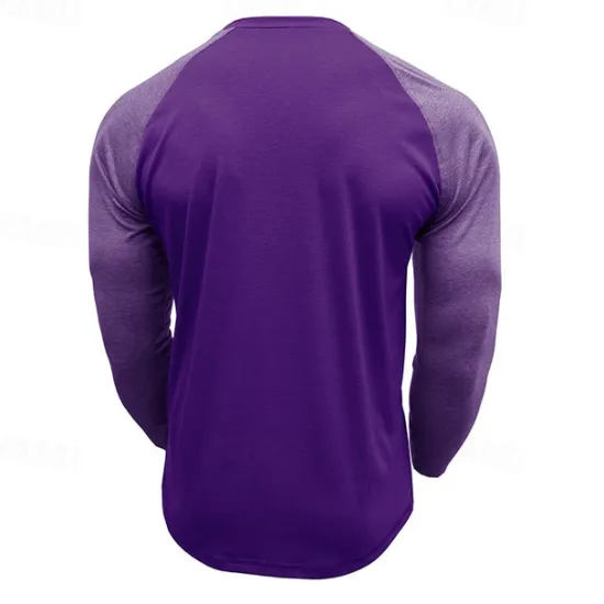 Best OUKU Men's Button T Shirt T Shirt Henley Shirt Tee Long Sleeve Henley Spring & Fall Color Block Fashion Designer Basic Patchwork Vacation Street Going out Black Dark Red Yellow Top Tee for Men