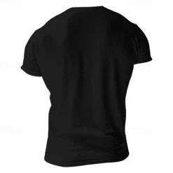 Discount OUKU Men's Button T Shirt T Shirt Henley Shirt Tee Short Sleeve V Neck Spring & Summer Plain Pit Strip Fashion Designer Basic Vacation Street Going out Wine Black White Top Tee for Men