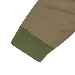 Hot OUKU Men's Button T Shirt T Shirt Henley Shirt Tee Long Sleeve Henley Spring & Fall Color Block Fashion Designer Basic Patchwork Vacation Street Going out Black Brown Army Green Top Tee for Men