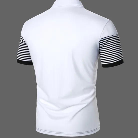 Hot OUKU Men's Button Up Polos Polo Shirt Casual Holiday Lapel Short Sleeve Fashion Basic Color Block Classic Summer Regular Fit Black Dark Navy Button Up Polos
