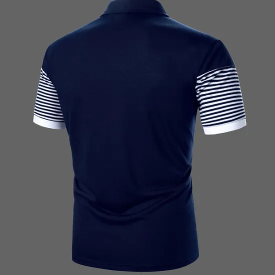 Hot OUKU Men's Button Up Polos Polo Shirt Casual Holiday Lapel Short Sleeve Fashion Basic Color Block Classic Summer Regular Fit Black Dark Navy Button Up Polos