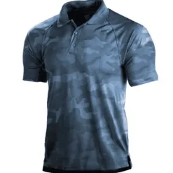Best OUKU Men's Camouflage Camo / Camouflage Polo Shirt Golf Shirt Short Sleeve Shirt Turndown Outdoor Casual 3D Print Army Green Navy Blue Green Khaki Gray Print Button-Down Clothing Apparel Fashion Casual