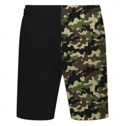 Sale OUKU Men's Camouflage Hunting Deer Shorts Summer Shorts Beach Shorts Mid Waist Streetwear Hawaiian Designer Casual Daily Holiday Drawstring Elastic Waist 3D Print Designer Clothing Apparel Black
