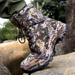 Hot OUKU Men's Camouflage Outdoor Hiking Boots – Waterproof, Durable, and Lightweight with Non-Slip Sole for Hunting and Trekking