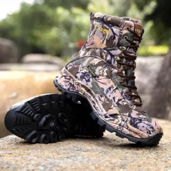 Hot OUKU Men's Camouflage Outdoor Hiking Boots – Waterproof, Durable, and Lightweight with Non-Slip Sole for Hunting and Trekking