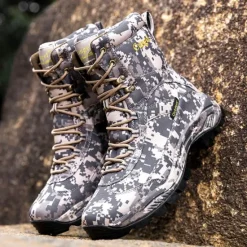 Hot OUKU Men's Camouflage Outdoor Hiking Boots – Waterproof, Durable, and Lightweight with Non-Slip Sole for Hunting and Trekking