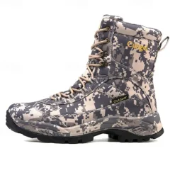 Hot OUKU Men's Camouflage Outdoor Hiking Boots – Waterproof, Durable, and Lightweight with Non-Slip Sole for Hunting and Trekking
