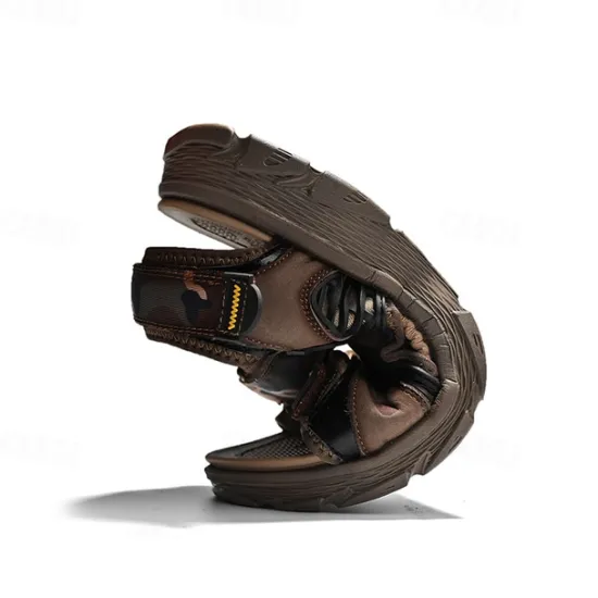 New OUKU Men's Camouflage Sport Sandals with Adjustable Velcro Straps, Breathable Design and Durable Sole for Hiking, Outdoor Activities and Summer Wear
