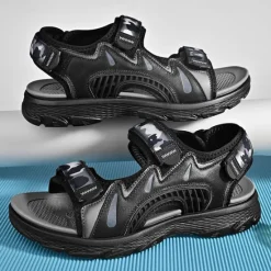 New OUKU Men's Camouflage Sport Sandals with Adjustable Velcro Straps, Breathable Design and Durable Sole for Hiking, Outdoor Activities and Summer Wear