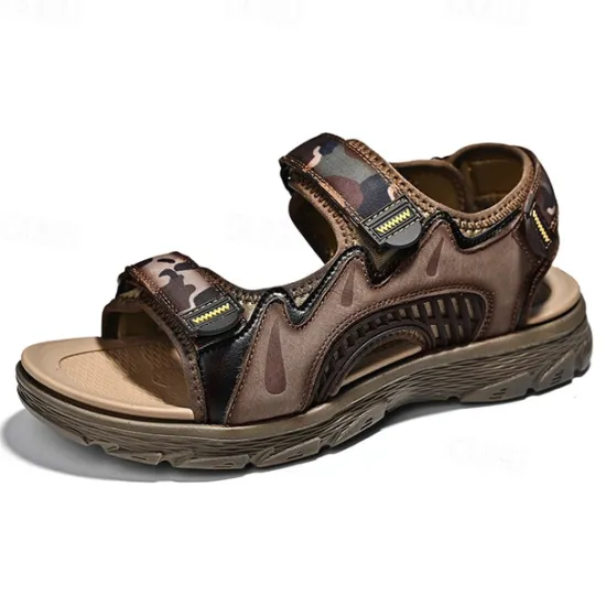 New OUKU Men's Camouflage Sport Sandals with Adjustable Velcro Straps, Breathable Design and Durable Sole for Hiking, Outdoor Activities and Summer Wear