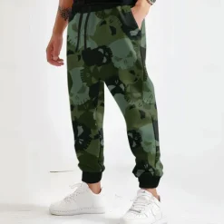Discount OUKU Men's Camouflage Sweatpants Joggers Trousers Mid Waist Drawstring Elastic Waist Active Vintage Casual Outdoor Street Dailywear Pocket Spring Fall Winter 3D Print Green Gray