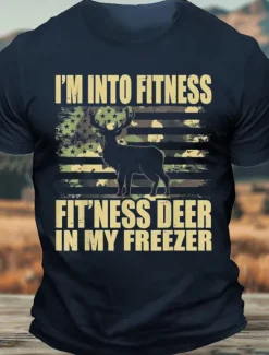 Clearance OUKU Men's Camouflage US Flag Hunting Deer T Shirt Tee Top 100% Cotton Short Sleeve Graphic Shirt Black Army Green Dark Blue Comfortable Tee Street Sports Outdoor Fashion Designer Clothing