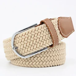 Hot OUKU Men's Canvas Belt Braided Belts Black White Alloy Plain Daily Wear Going out Weekend