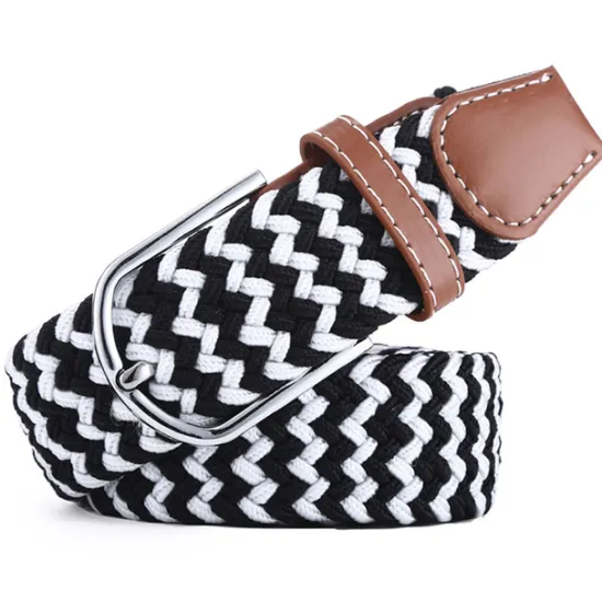 Hot OUKU Men's Canvas Belt Braided Belts Black White Alloy Plain Daily Wear Going out Weekend