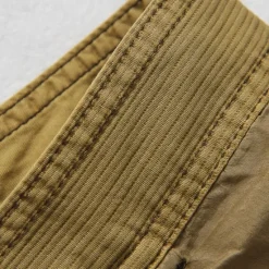 Sale OUKU Men's Capri Cargo Shorts Cargo Shorts Capri Pants Shorts Summer Shorts Multi Pocket Flap Pocket Plain Comfort Wearable Knee Length Outdoor Sport Daily Fashion Casual Army Green Red