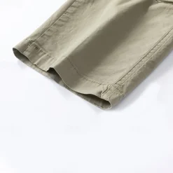 Hot OUKU Men's Capri Cargo Shorts Capri Pants Drawstring Elastic Waist Multi Pocket Plain Comfort Wearable Calf-Length Outdoor Sport Daily Fashion Casual Black Khaki