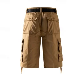 Clearance OUKU Men's Capri Cargo Shorts Cargo Shorts Capri Pants Shorts Summer Shorts Zipper Multiple Pockets Flap Pocket Plain Comfort Breathable Knee Length Outdoor Vacation Sporty Casual Red Khaki