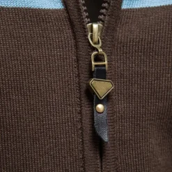Outlet OUKU Men's Cardigan Sweater Cardigan Ribbed Knit Regular Tops Zipper Color Block Standing Collar Knitwear Neutral Outdoor Clothing Apparel Spring & Fall Black Blue S M L