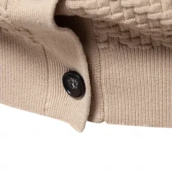 Outlet OUKU Men's Cardigan Sweater Cardigan Ribbed Knit Regular Tops Button Up Button-Down Solid Color V Neck Knitwear Fashion Work Causal Clothing Apparel Spring & Fall Navy Blue Beige S M L