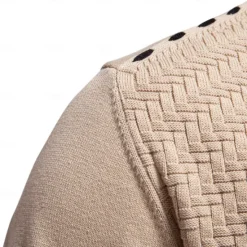 Outlet OUKU Men's Cardigan Sweater Cardigan Ribbed Knit Regular Tops Button Up Button-Down Solid Color V Neck Knitwear Fashion Work Causal Clothing Apparel Spring & Fall Navy Blue Beige S M L