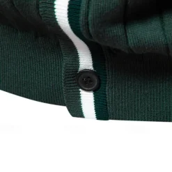 Sale OUKU Men's Cardigan Sweater Cropped Sweater Knit Sweater Ribbed Knit Regular Patchwork Button-Down Color Block V Neck Fashion Classic Daily Wear Date Clothing Apparel Fall & Winter Black Navy Blue S M L